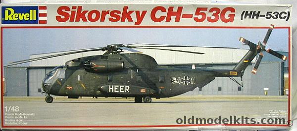 Revell 1/48 Sikorsky CH-53G (HH-53C) - With Scale Howitzer and Jeep - Luftwaffe or USAF, 4576 plastic model kit